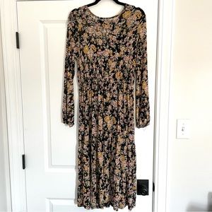 Target Wild Fable Black Floral Maxi Dress NWT